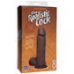 Realistischer Dildo mit Kugeln - 20 cm Schokolade 