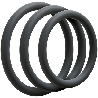 Cockring-Set - Silikon - Grau - 40 mm, 45 mm, 50 mm 