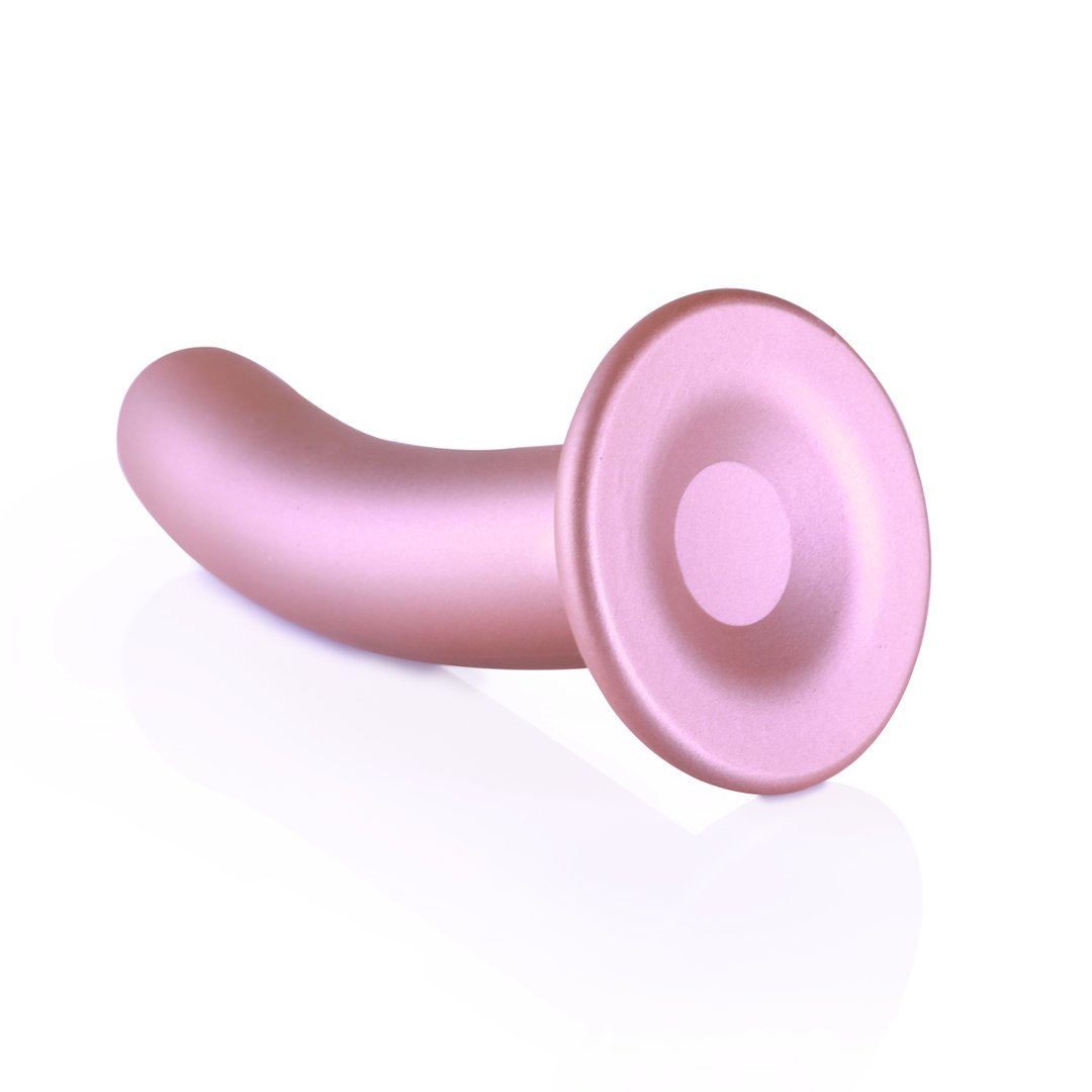 14,5 cm Gladde Silicone G - spot Dildo met Krachtige Zuignap en Metallic Kleur - EroticToyzSiliconen Dildo'sOuch! by Shots