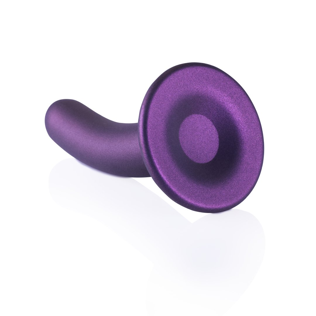 14,5 cm Gladde Silicone G - spot Dildo met Sterke Suction Cup en Prachtige Metallic Kleur - EroticToyzSiliconen Dildo'sOuch! by Shots