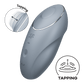 2 - in - 1 Vibrator - Blauwgrijs - Pleasureplay Producten,Toys,Vibrators,Clitoris Stimulator,Lay - on Vibrator,Nieuwe Producten,,GeslachtsneutraalSatisfyer