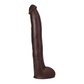 Realistische Dildo Met Dual Density - 29 cm Chocolade