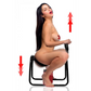 Sekstool Met Handvatten + Strap-on Harnas - Zwart