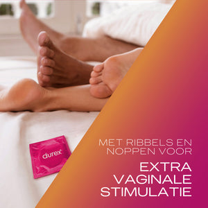 Durex Pleasure Me Condooms 10 Stuks - Extra Noppen en Groeven