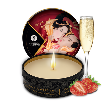 Mini Massage Candle  Strawberry Sparkling Wine  1 oz / 30 ml