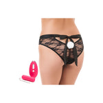 'Afstandsbediening Vibrator Met Slip - Roze/Zwart' - EroticToyzKogel - en MinivibratorsHappy Rabbit