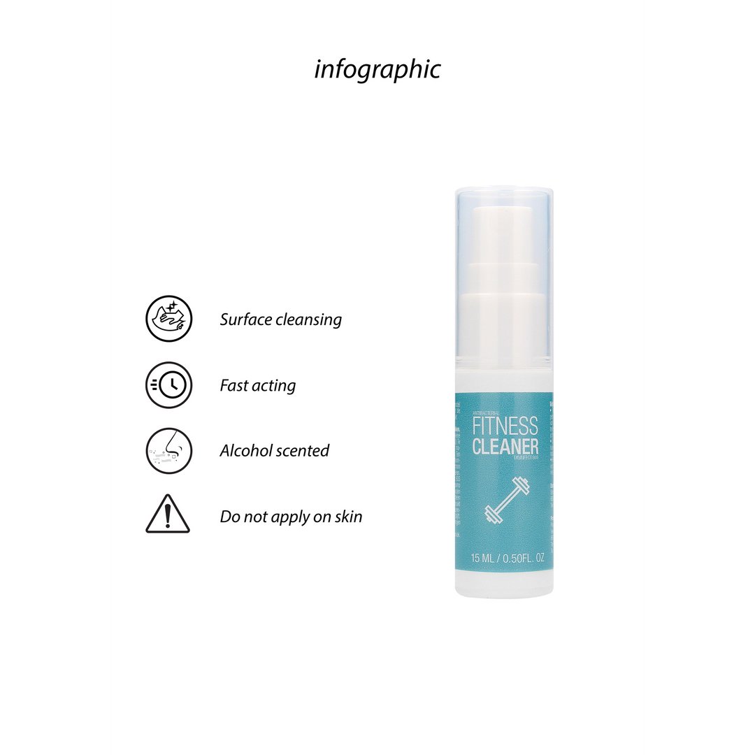 Antibacterial Fitness Cleaner - 15 ml - EroticToyzProducten,Veilige Seks, Verzorging Hulp,HygiÃ«ne,Ontsmettingsmiddelen,Outlet,,GeslachtsneutraalPharmquests by Shots