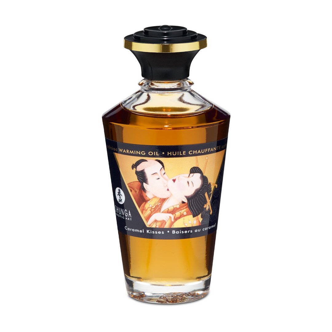 'Aphrodisia Eetbare Olie 100 ml - Caramel Verwarmend Effect' - EroticToyzStimulerende Lotions en GelsShunga