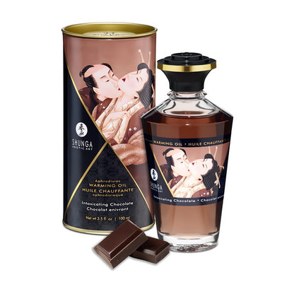 'Aphrodisia Eetbare Olie Chocolade 100 ml - Verwarmend Effect' - EroticToyzStimulerende Lotions en GelsShunga