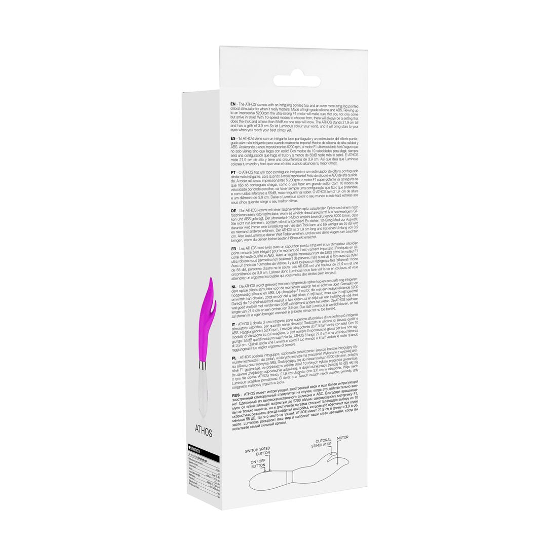Athos - Vibrator with Clitoris Stimulation - EroticToyzProducten,Toys,Vibrators,Clitoris Stimulator,Tip Vibrator,Rabbit Vibrators,,VrouwelijkLuminous by Shots