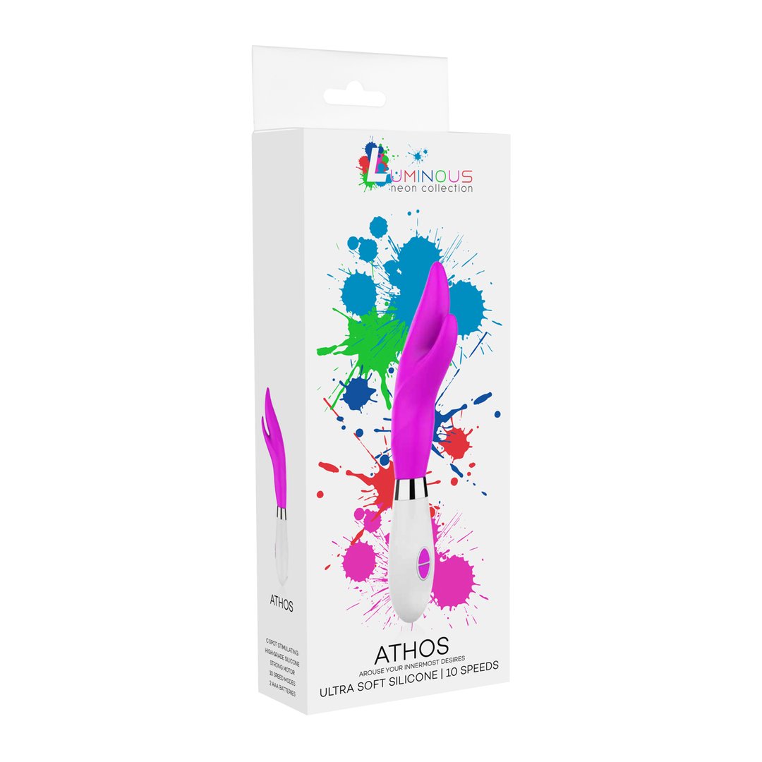 Athos - Vibrator with Clitoris Stimulation - EroticToyzProducten,Toys,Vibrators,Clitoris Stimulator,Tip Vibrator,Rabbit Vibrators,,VrouwelijkLuminous by Shots