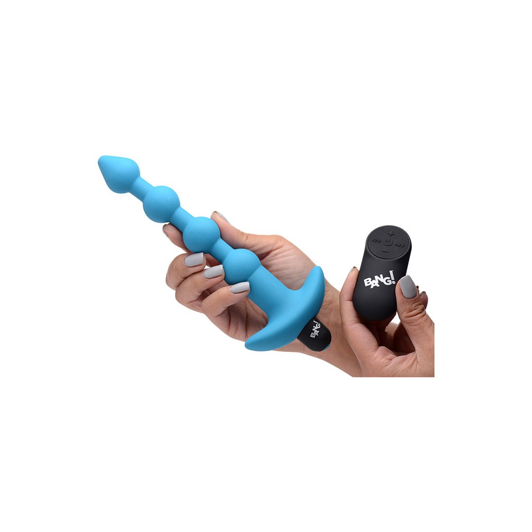 BANG Vibrating Silicone Anaal Kralen met Afstandsbediening - Zwart - 21 cm - EroticToyzAnal BeadsXR Brands