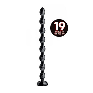 'Bead Snake Anaalkralen 19 / 48 cm - Zwart' - EroticToyzMaxi - Dildo'sXR Brands