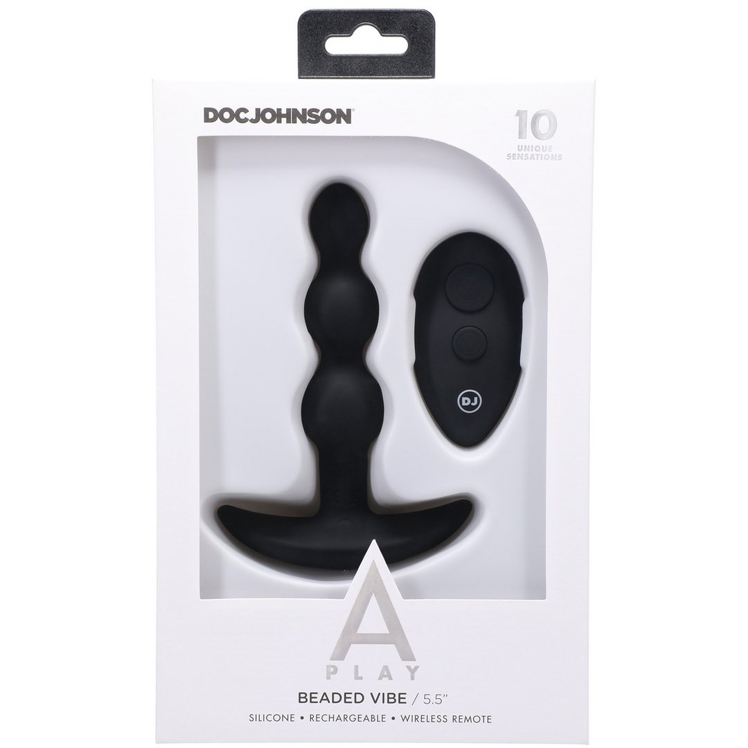 Beaded Vibe - Silicone Anal Plug with Remote Control - EroticToyzProducten,Toys,Anaal Toys,Buttplugs Anale Dildo's,Buttplugs Anale Dildo's Vibrerend,,GeslachtsneutraalDoc Johnson