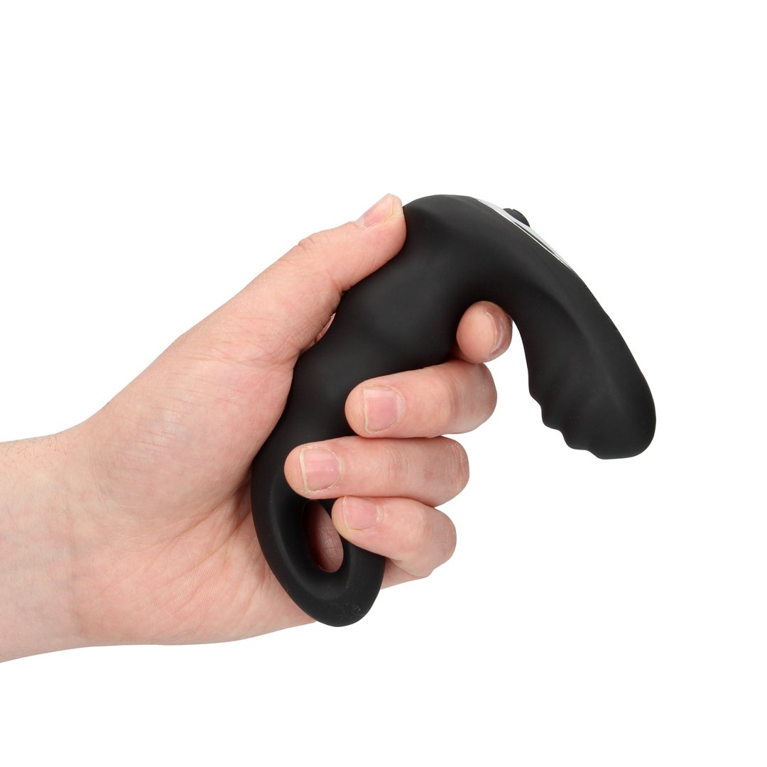 Beaded Vibrating Prostate Massager with Remote Control - Black - EroticToyzProducten,Toys,Anaal Toys,Prostaatstimulatoren,,MannelijkOuch! by Shots