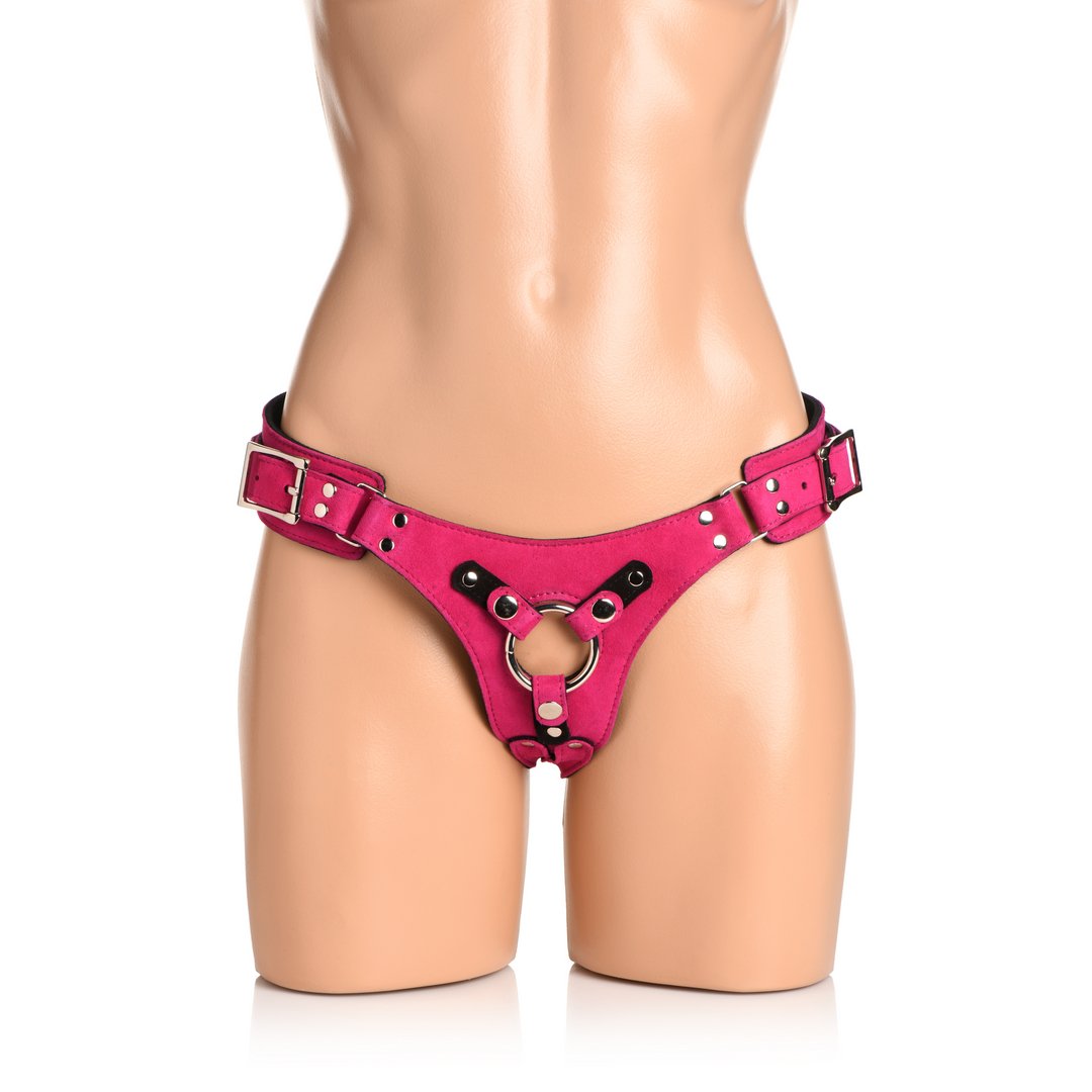 Bodice Deluxe - Leather Corset Harness - Purple - EroticToyzProducten,Toys,Toys voor Koppels,Voorbinddildo's,Nieuwe Producten,,GeslachtsneutraalXR Brands