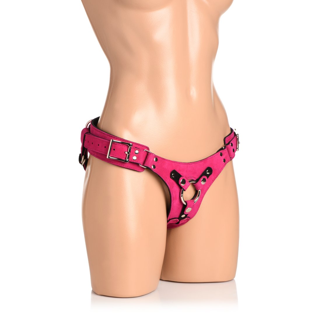 Bodice Deluxe - Leather Corset Harness - Purple - EroticToyzProducten,Toys,Toys voor Koppels,Voorbinddildo's,Nieuwe Producten,,GeslachtsneutraalXR Brands
