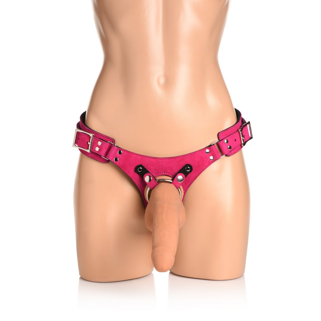 Bodice Deluxe - Leather Corset Harness - Purple - EroticToyzProducten,Toys,Toys voor Koppels,Voorbinddildo's,Nieuwe Producten,,GeslachtsneutraalXR Brands