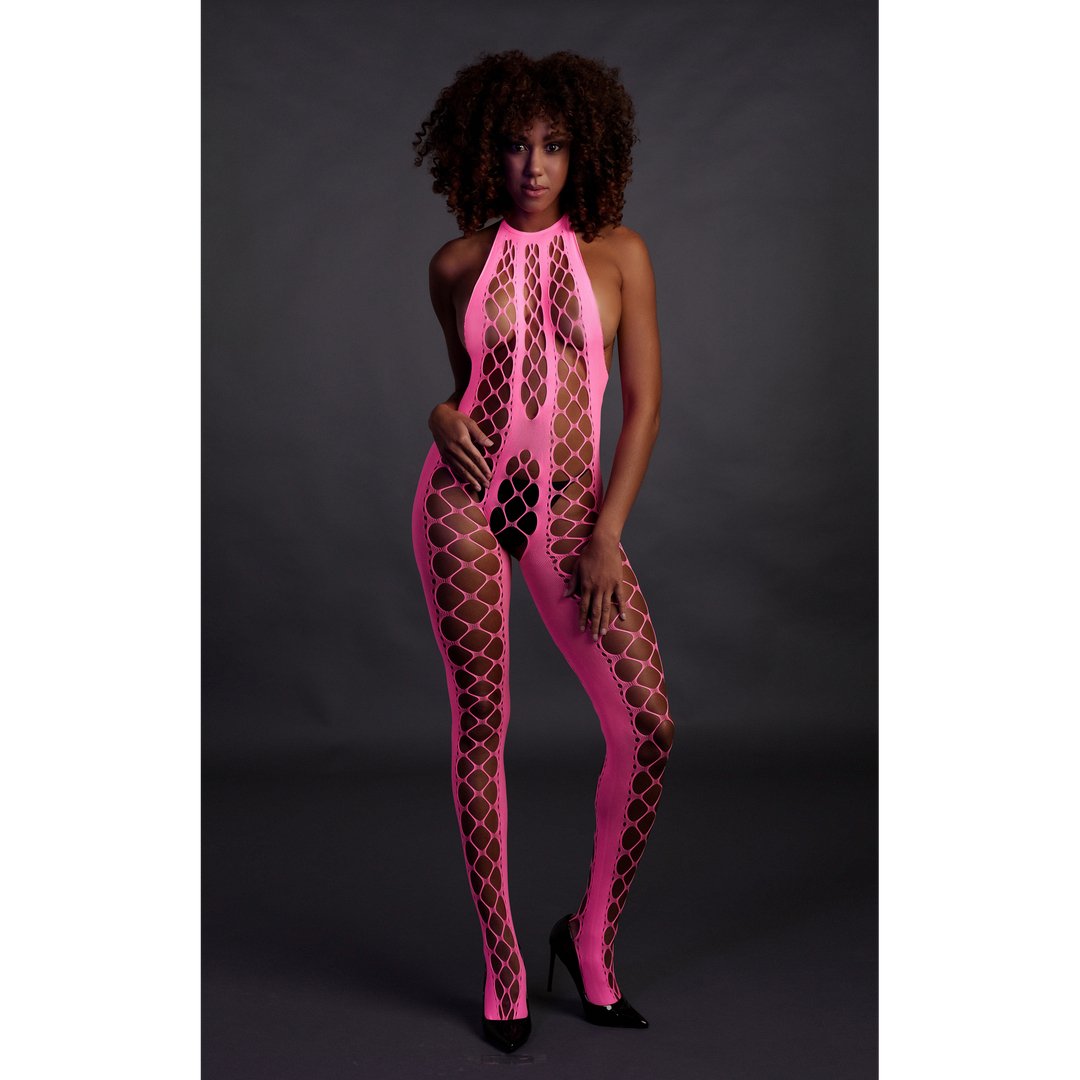 Bodystocking with Halterneck - EroticToyzProducten,Lingerie,Lingerie voor Haar,Bodystockings,,Ouch! by Shots