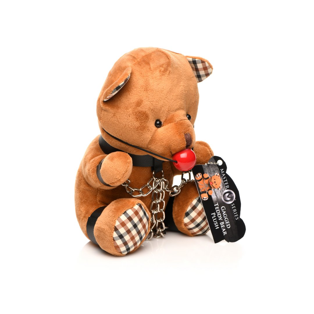 Bondage Teddybeer met Gag - Verbrand Oranje - 22 cm - EroticToyzFeestartikelenXR Brands