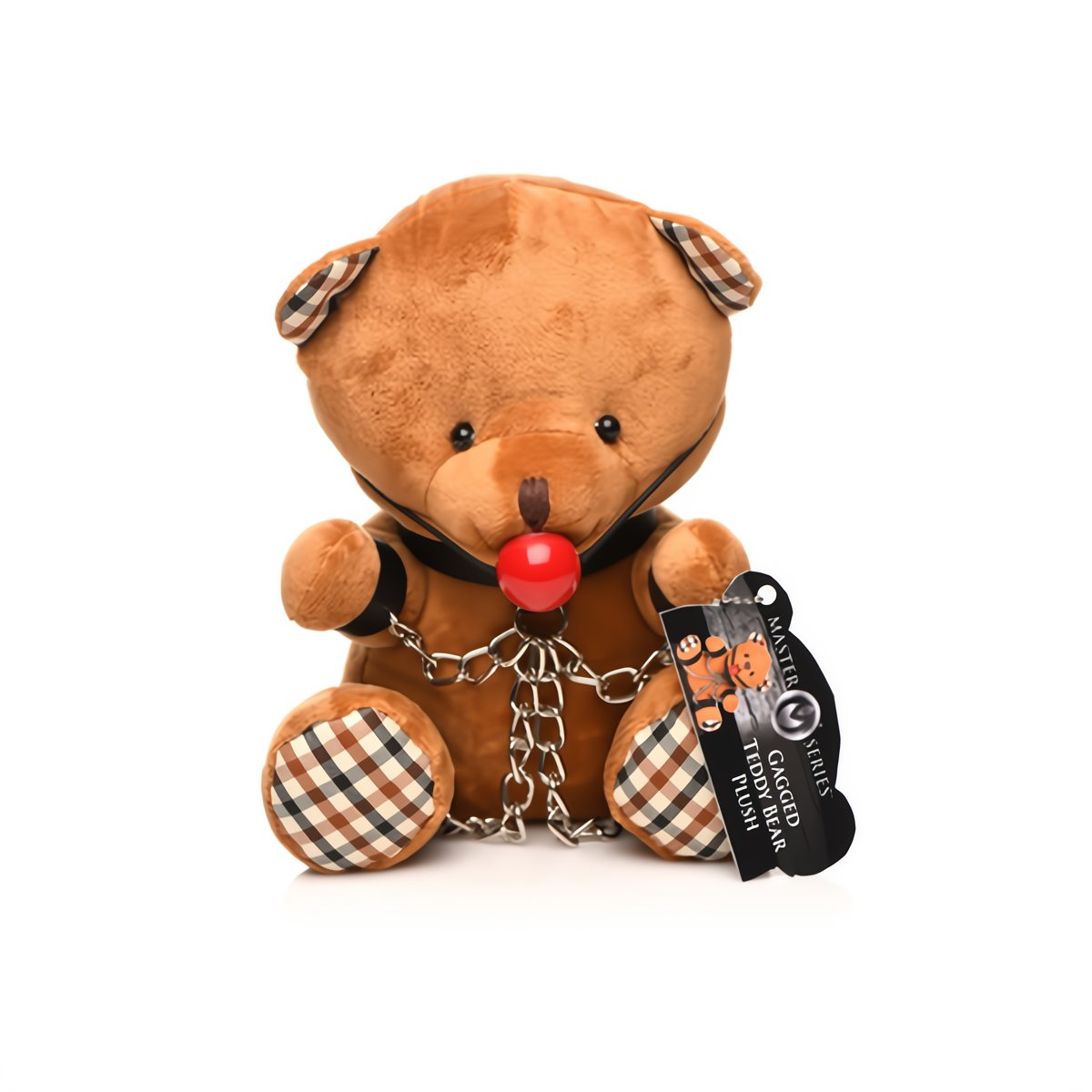 Bondage Teddybeer met Gag - Verbrand Oranje - 22 cm - EroticToyzFeestartikelenXR Brands