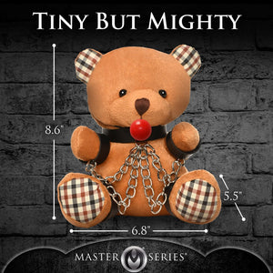 Bondage Teddybeer met Gag - Verbrand Oranje - 22 cm - EroticToyzFeestartikelenXR Brands