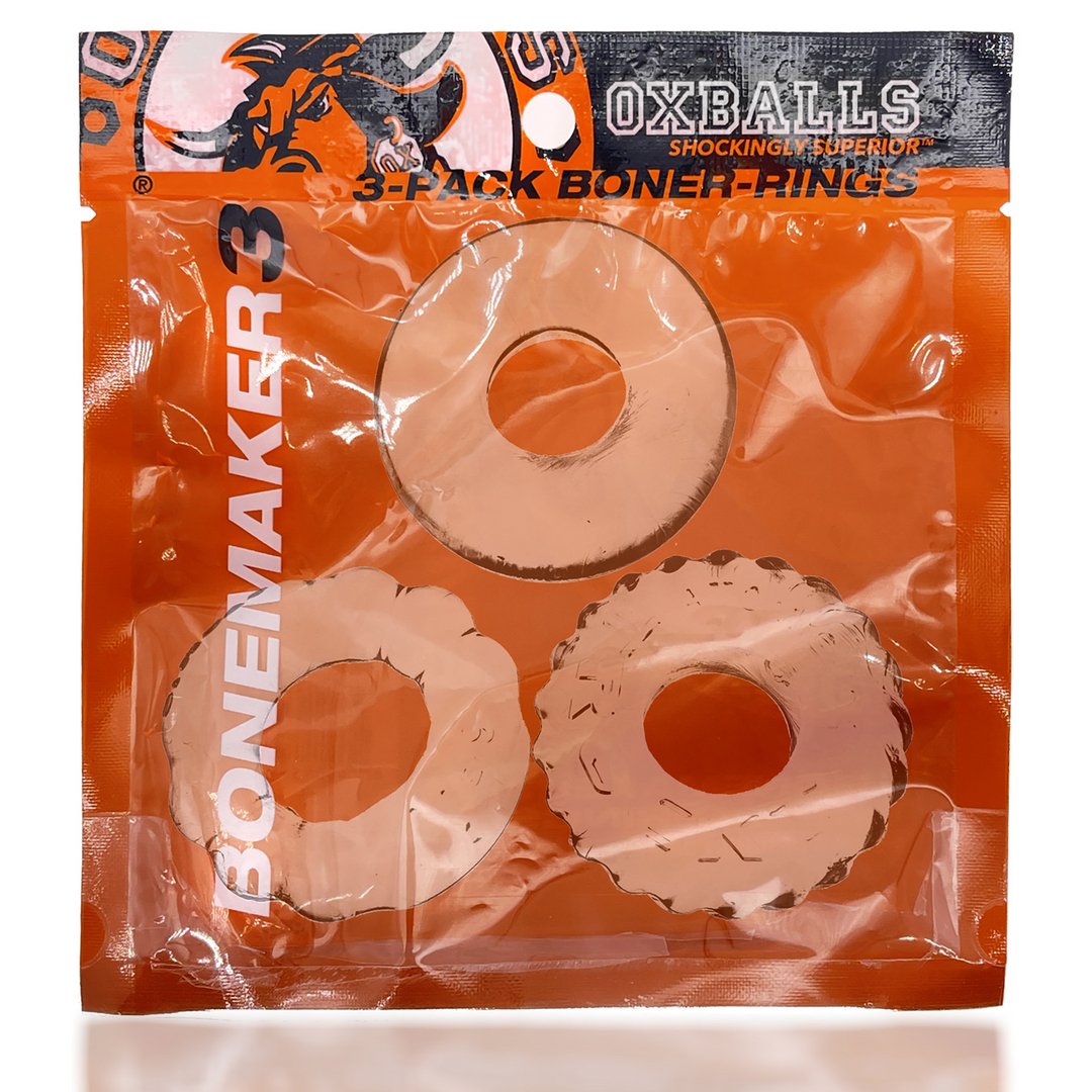 Bonemaker Cockring Set van 3 - Transparant Flextpr™ Materiaal - EroticToyzCockringenOxballs