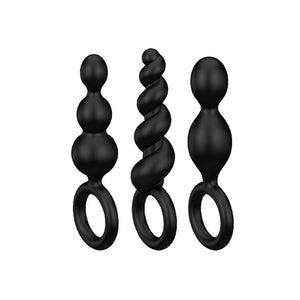 Booty Call Anale Plug Set 3 Maten - Zwart - EroticToyzButtplugs Anale Dildo's Niet VibrerendSatisfyer