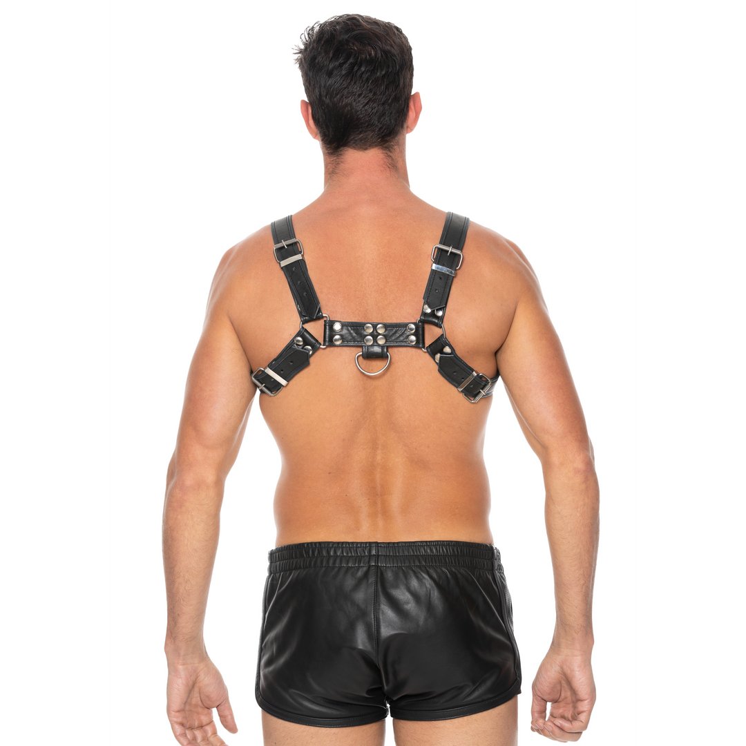 Bulldog Leather Chest Harness - XL - EroticToyzProducten,Toys,Fetish,Harnassen,,MannelijkOuch! by Shots