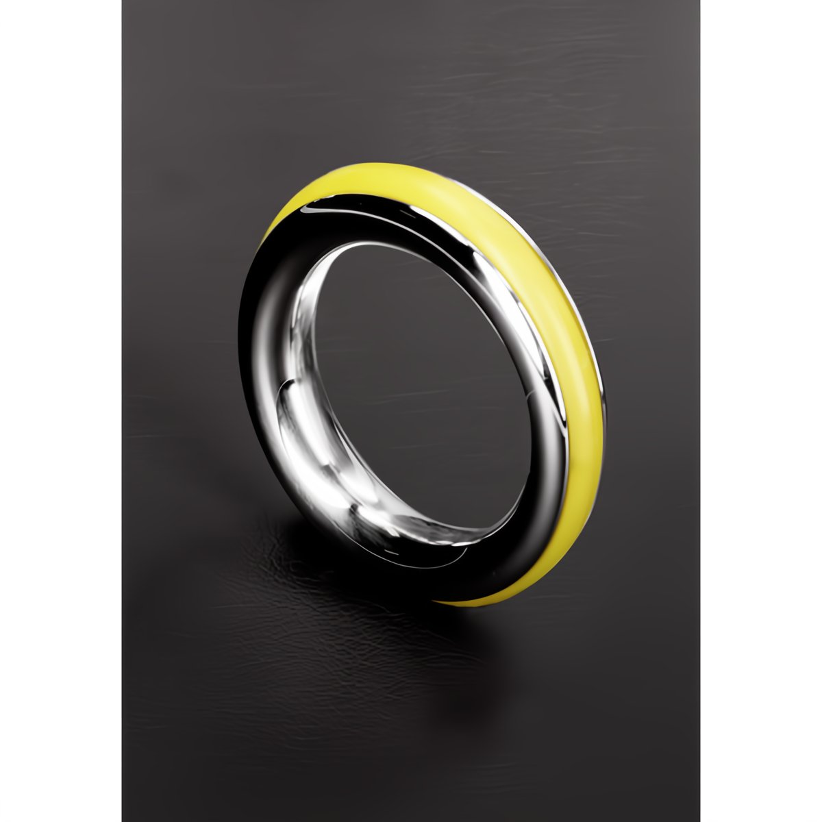 Cazzo Cock Ring 50mm RVS met Siliconen Inleg - Zwart - EroticToyzCockringenSteel by Shots