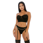 Chain Me Up - Bustier Set - M - EroticToyzProducten,Lingerie,Lingerie voor Haar,2 - Delige Set,Outlet,,VrouwelijkForplay