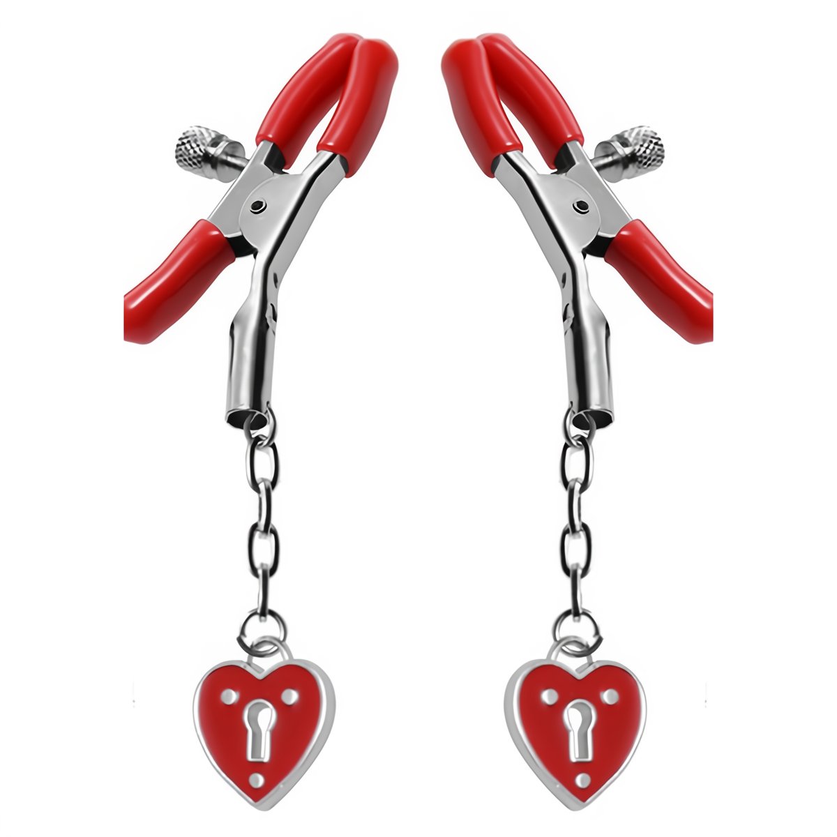 Charmed Heart Padlock - Nipple Clamps - EroticToyzProducten,Toys,Tepel Toys VacuÃ¼m Toys,Tepelklemmen,,XR Brands