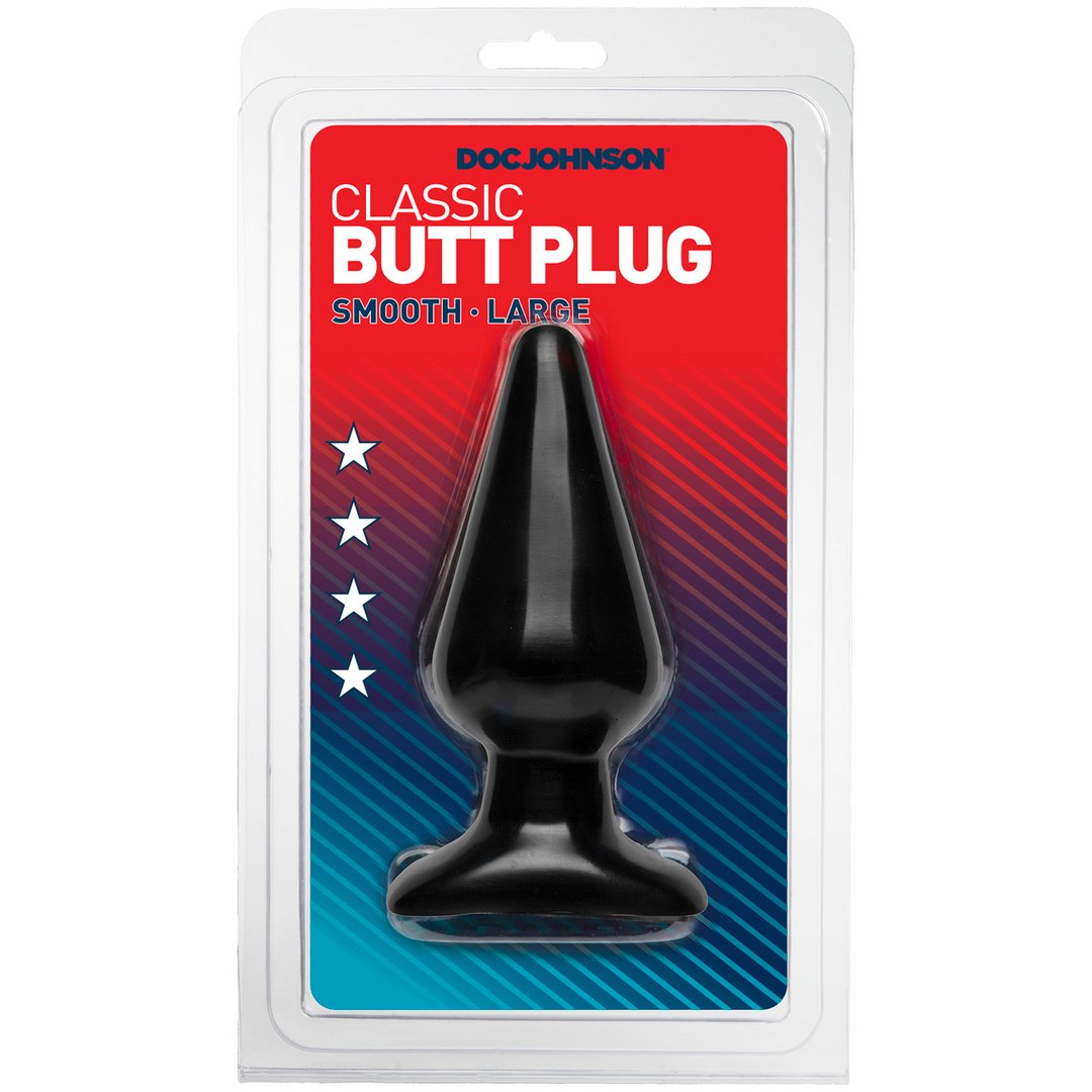 Classic Butt Plug - Large - Black - EroticToyzProducten,Toys,Anaal Toys,Buttplugs Anale Dildo's,Buttplugs Anale Dildo's Niet Vibrerend,,GeslachtsneutraalDoc Johnson