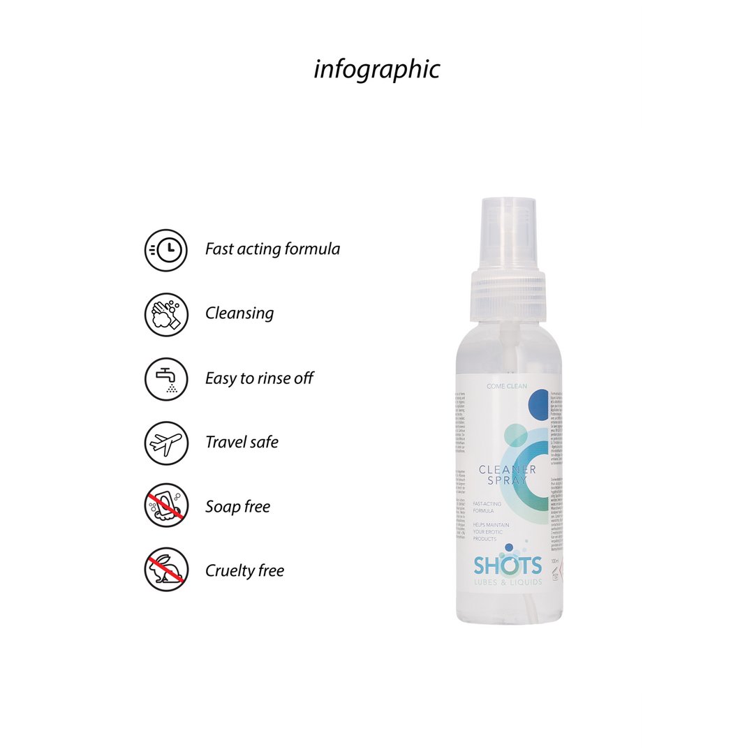 Cleaner Spray - 100 ml - EroticToyzProducten,Veilige Seks, Verzorging Hulp,HygiÃ«ne,Reinigingsmiddelen en Deodorant,,MannelijkShots Lubes Liquids by Shots