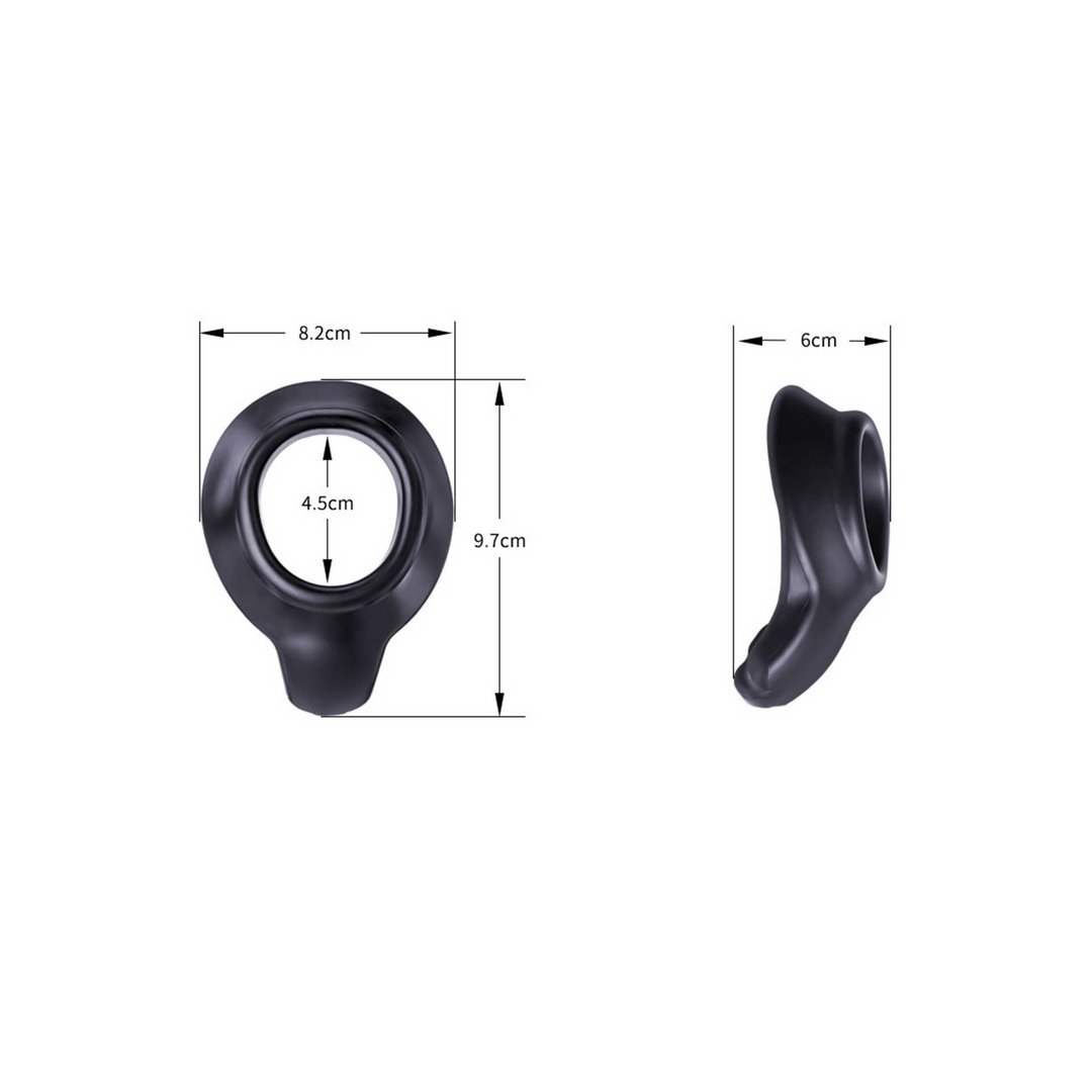 'Cock Armor Plastic Cockring Perineum Stimulatie - Zwart' - EroticToyzCockringenPerfectFitBrand