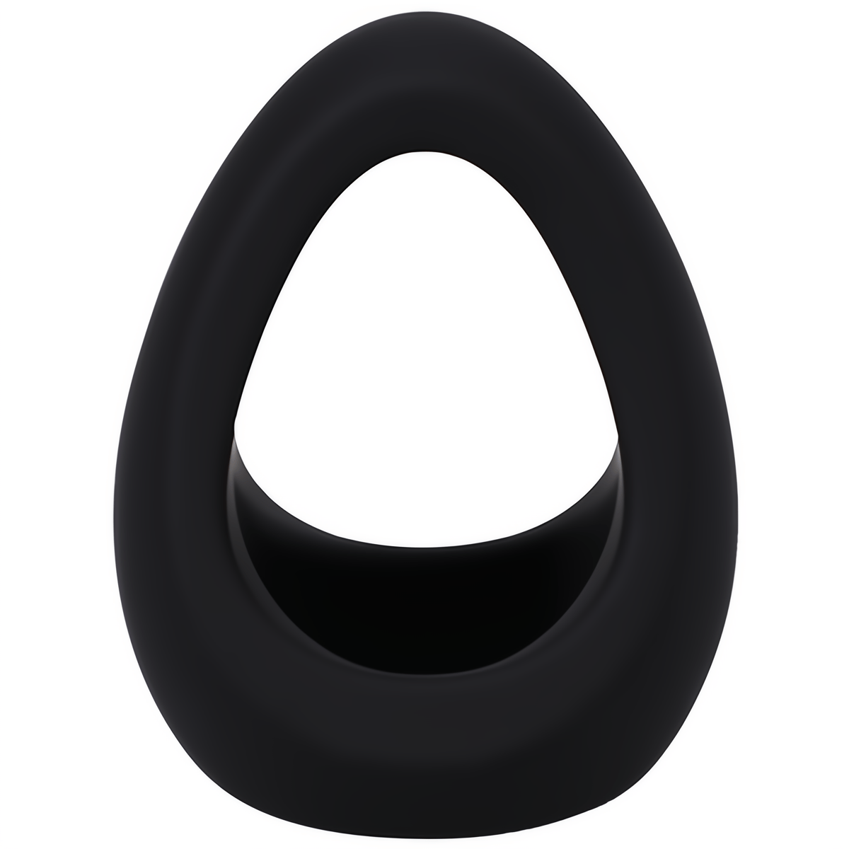 Cockring Met Balondersteuning - Zwart Siliconen - Pleasureplay CockringenDoc Johnson