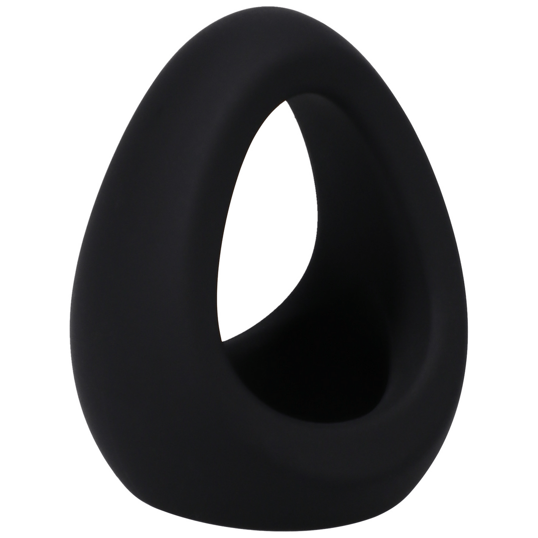 Cockring Met Balondersteuning - Zwart Siliconen - Pleasureplay CockringenDoc Johnson