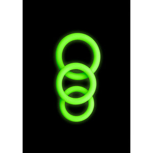 Cockring Set - Glow in the Dark - 3 Pieces - EroticToyzProducten,Toys,Toys voor Mannen,Cockringen,,MannelijkOuch! by Shots