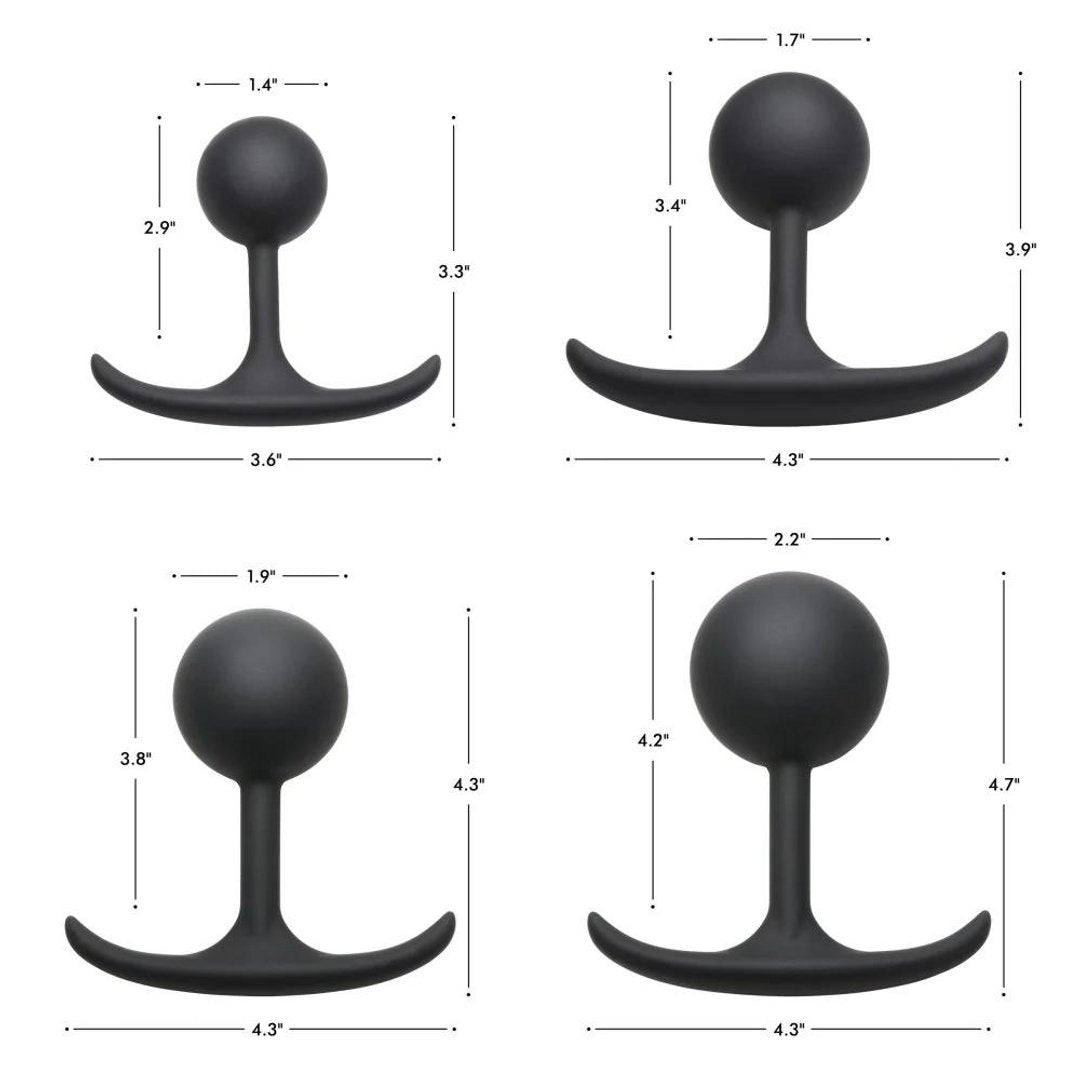 Comfort Plugs Silicone Weighted Round Plug 4.4 - Black - EroticToyzProducten,Toys,Anaal Toys,Buttplugs Anale Dildo's,Buttplugs Anale Dildo's Niet Vibrerend,,GeslachtsneutraalXR Brands