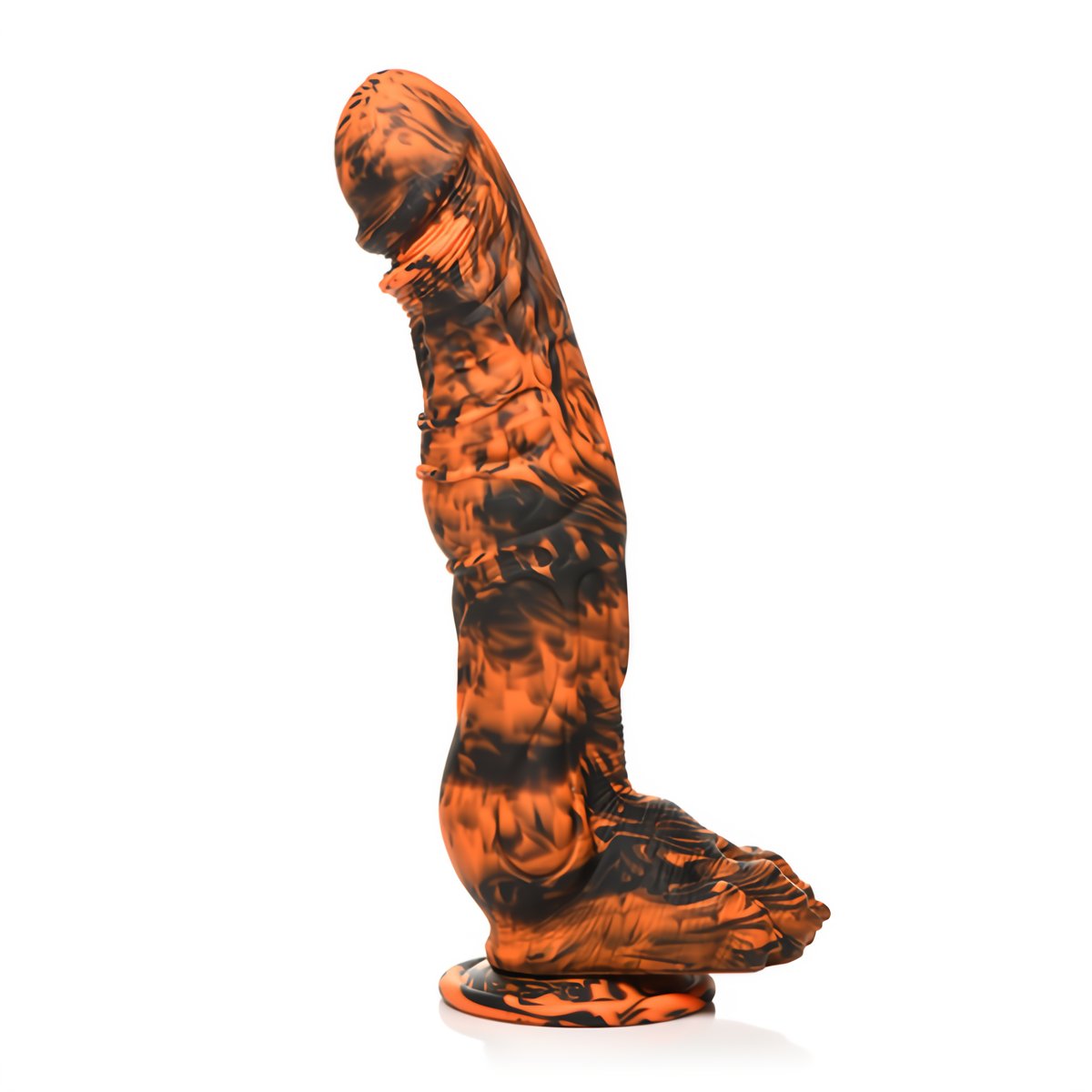 'Creature Cocks Sabretooth Dildo Met Zuignap - Oranje/Zwart' - EroticToyzNiet - Fallische Dildo'sXR Brands