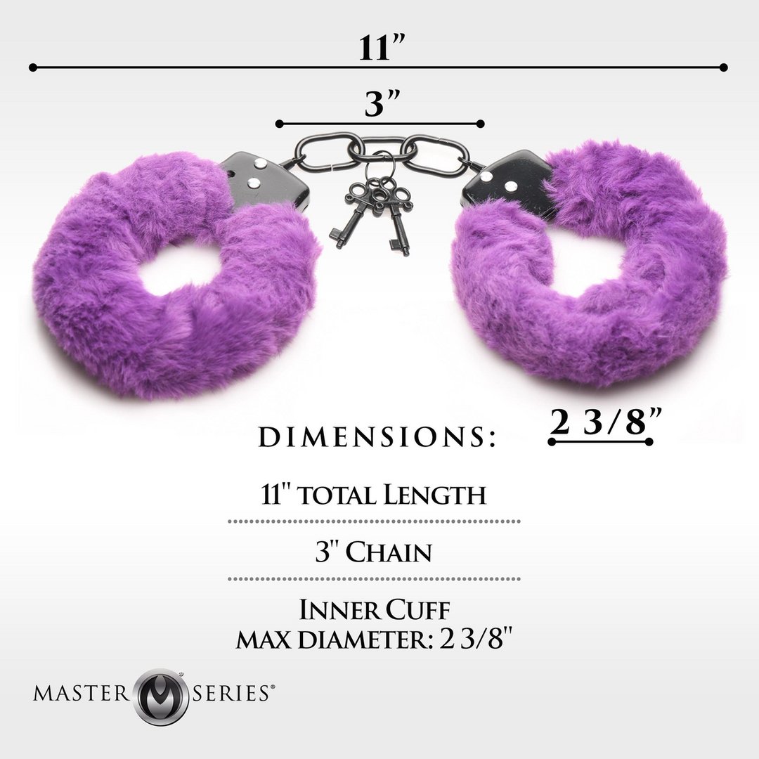 Cuffed in Fur - Furry Handcuffs - Purple - EroticToyzProducten,Toys,Fetish,Boeien,Handboeien,Nieuwe Producten,,GeslachtsneutraalXR Brands