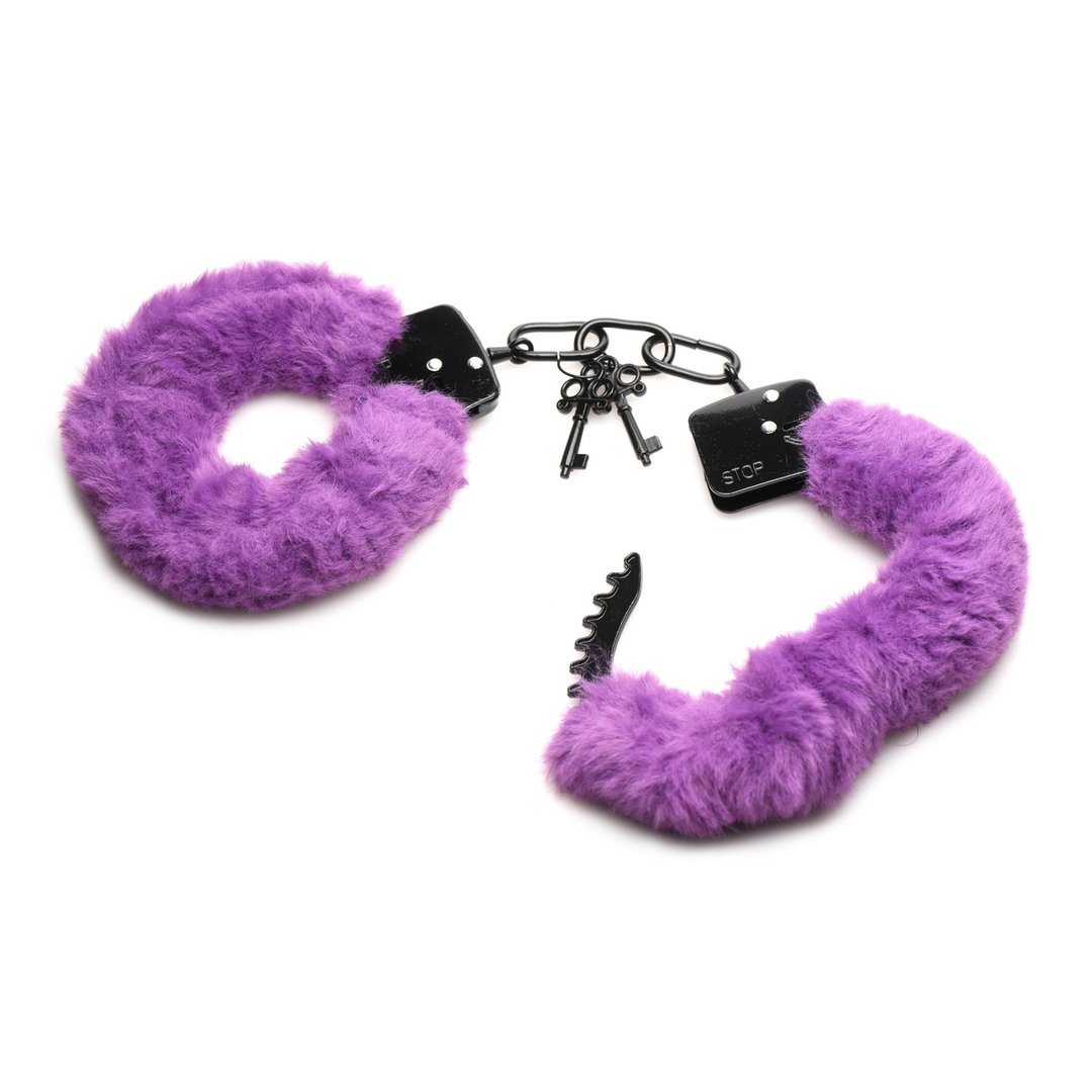 Cuffed in Fur - Furry Handcuffs - Purple - EroticToyzProducten,Toys,Fetish,Boeien,Handboeien,Nieuwe Producten,,GeslachtsneutraalXR Brands