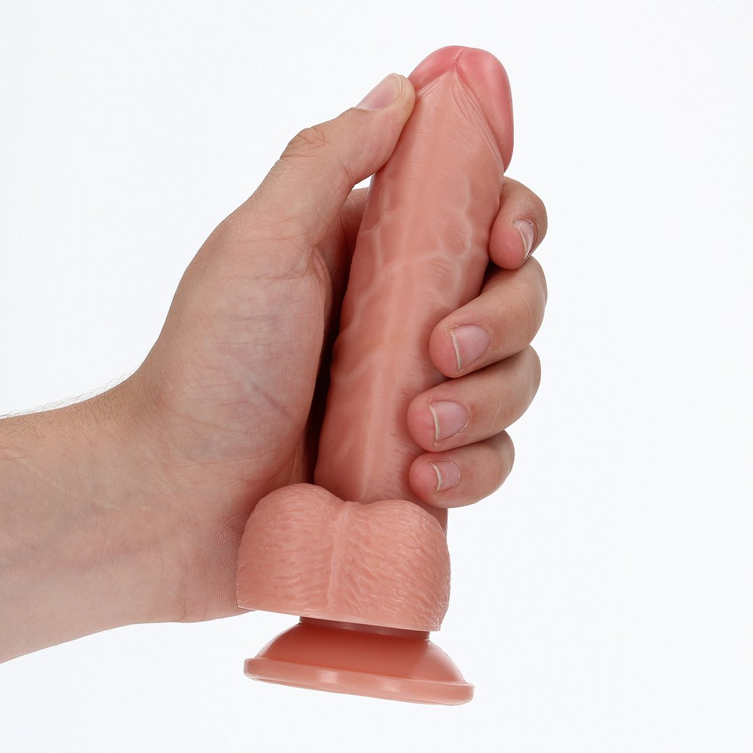 Curved Realistic Dildo with Balls and Suction Cup - 15,5 cm - EroticToyzProducten,Toys,Dildos,Realistische Dildo's,,GeslachtsneutraalRealRock by Shots