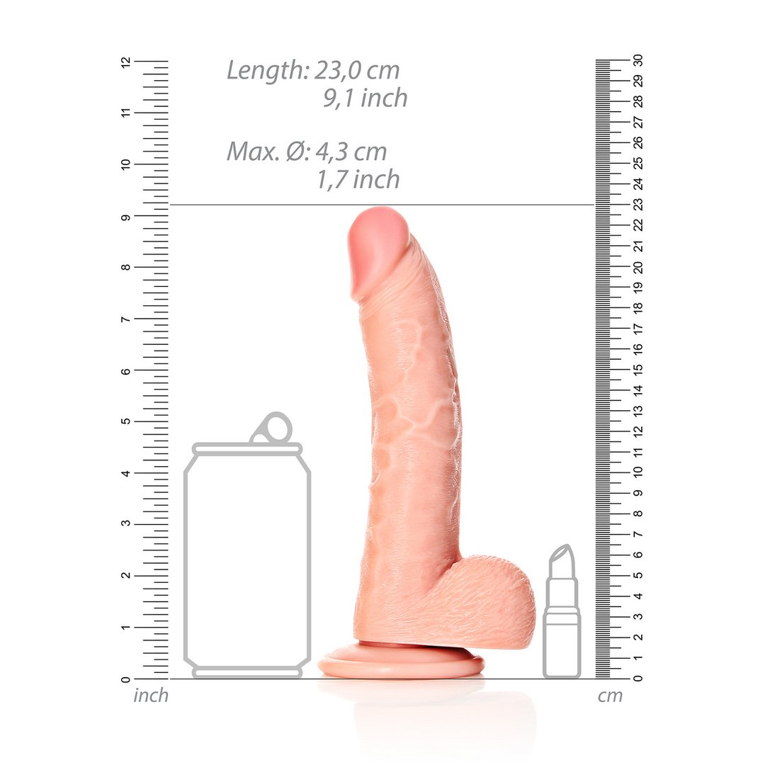 Curved Realistic Dildo with Balls and Suction Cup - 20,5 cm - EroticToyzProducten,Toys,Dildos,Realistische Dildo's,,GeslachtsneutraalRealRock by Shots