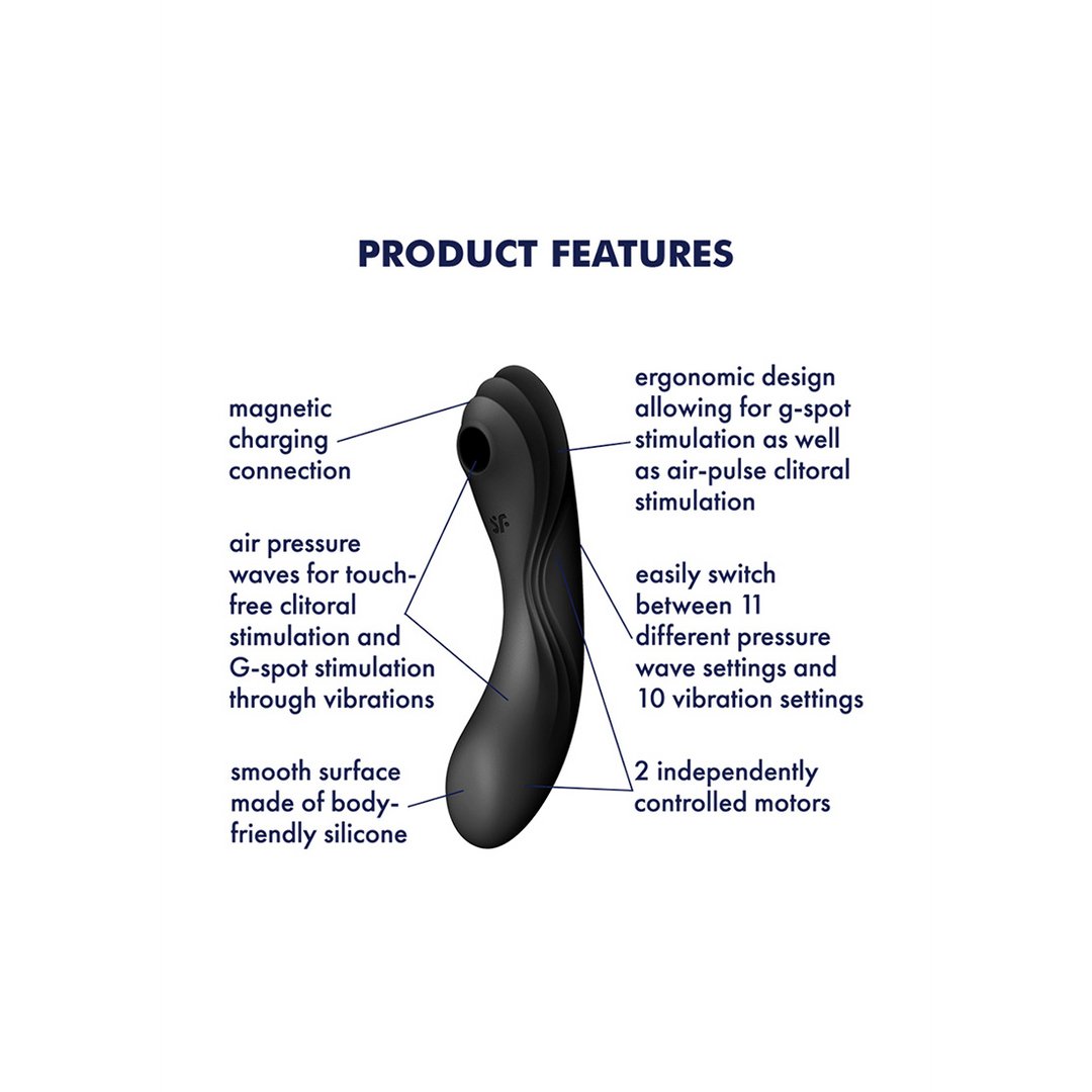 Curvy Trinity 4 - Insertable Air Pulse Vibrator - EroticToyzProducten,Toys,Vibrators,Clitoris Stimulator,Air Pulse,Lay - on Vibrator,G - Spot Vibrator,,VrouwelijkSatisfyer