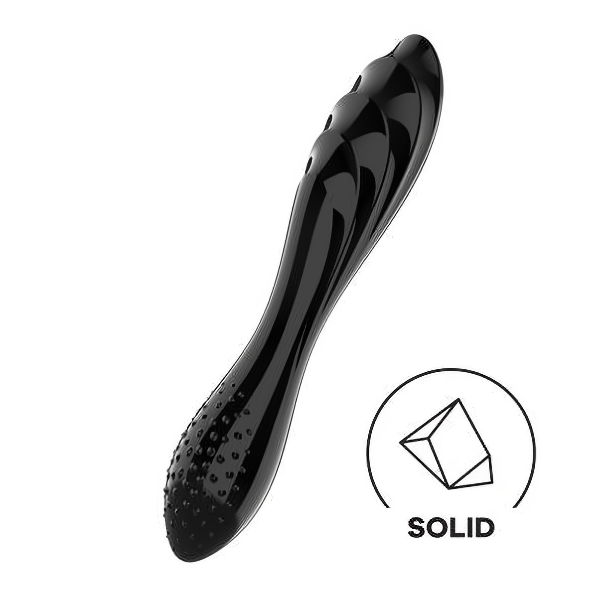 Dazzling Crystal 1 - Glass Dildo - Black - EroticToyzProducten,Toys,Dildos,Glazen Dildo's,,GeslachtsneutraalSatisfyer