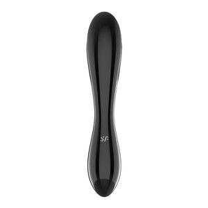 Dazzling Crystal 1 - Glass Dildo - Black - EroticToyzProducten,Toys,Dildos,Glazen Dildo's,,GeslachtsneutraalSatisfyer