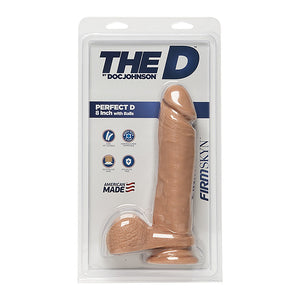 De Perfect D Dildo - 20 cm - Klassiek Doc Johnson PVC met Zuignapbasis - EroticToyzProducten,Toys,Dildos,Realistische Dildo's,,GeslachtsneutraalDoc Johnson