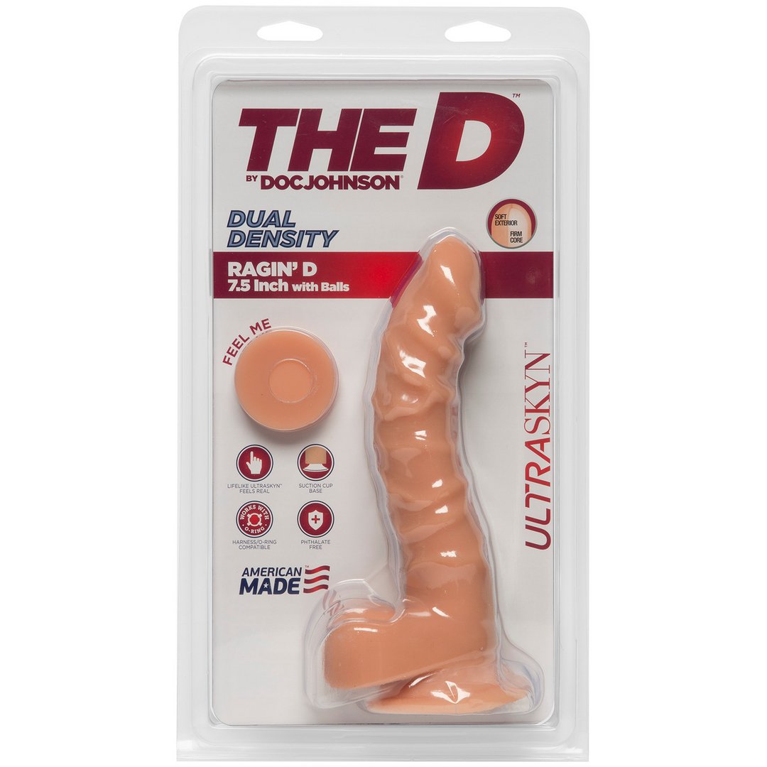 De Ragin' D - 19 cm Realistische Dildo met Trillingen - EroticToyzProducten,Toys,Dildos,Realistische Dildo's,,GeslachtsneutraalDoc Johnson