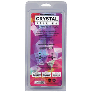 Doc Johnson Crystal Jellies Medium Butt Plug - Roze - EroticToyzButtplugs Anale Dildo's Niet VibrerendDoc Johnson